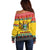 Zimbabwe Christmas Off Shoulder Sweater Coat Of Arms Muve neKisimusi - Wonder Print Shop