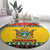 Zimbabwe Christmas Round Carpet Coat Of Arms Muve neKisimusi