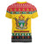 Zimbabwe Christmas Women V-Neck T-Shirt Coat Of Arms Muve neKisimusi - Wonder Print Shop