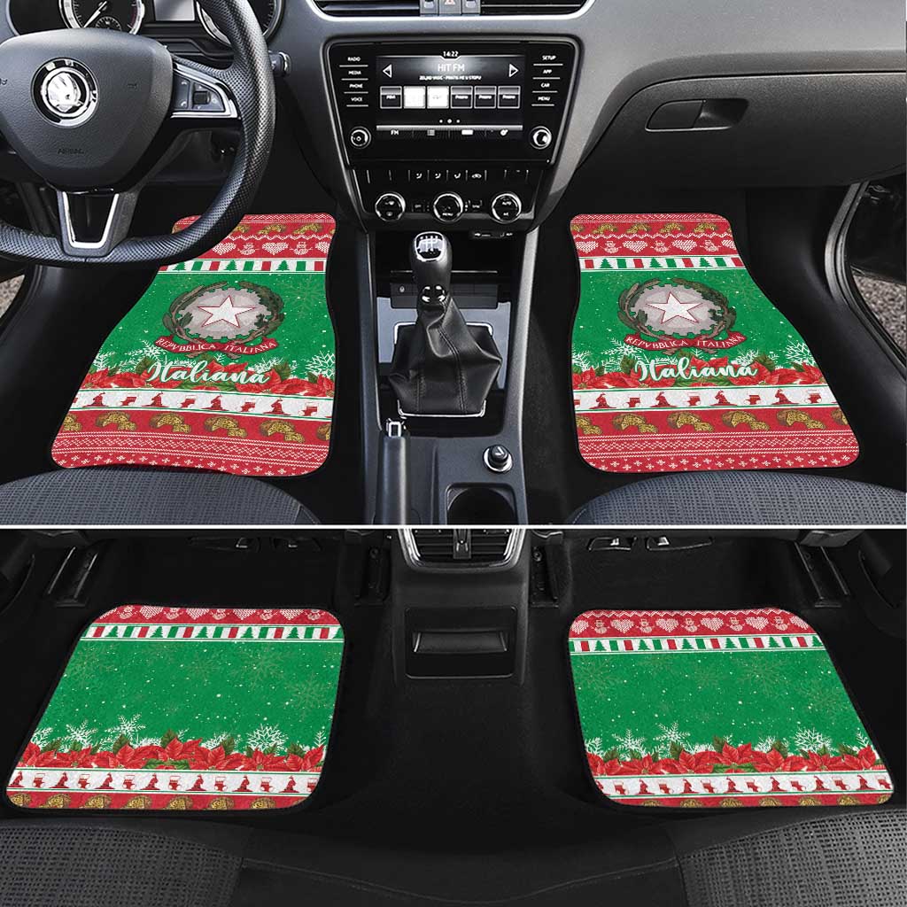 Italy Christmas Car Mats Coat Of Arms Buon Natale - Wonder Print Shop