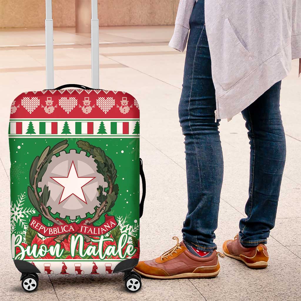 Italy Christmas Luggage Cover Coat Of Arms Buon Natale