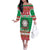 Italy Christmas Off The Shoulder Long Sleeve Dress Coat Of Arms Buon Natale - Wonder Print Shop