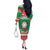 Italy Christmas Off The Shoulder Long Sleeve Dress Coat Of Arms Buon Natale - Wonder Print Shop