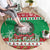 Italy Christmas Round Carpet Coat Of Arms Buon Natale