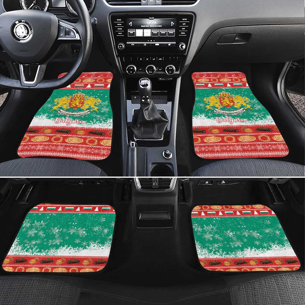 Bulgaria Christmas Car Mats Coat Of Arms Vesela Koleda - Wonder Print Shop