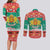 Bulgaria Christmas Couples Matching Long Sleeve Bodycon Dress and Long Sleeve Button Shirt Coat Of Arms Vesela Koleda - Wonder Print Shop