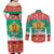 Bulgaria Christmas Couples Matching Off Shoulder Maxi Dress and Long Sleeve Button Shirt Coat Of Arms Vesela Koleda - Wonder Print Shop