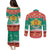 Bulgaria Christmas Couples Matching Puletasi and Long Sleeve Button Shirt Coat Of Arms Vesela Koleda - Wonder Print Shop