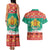 Bulgaria Christmas Couples Matching Tank Maxi Dress and Hawaiian Shirt Coat Of Arms Vesela Koleda - Wonder Print Shop