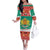 Bulgaria Christmas Family Matching Off The Shoulder Long Sleeve Dress and Hawaiian Shirt Coat Of Arms Vesela Koleda - Wonder Print Shop