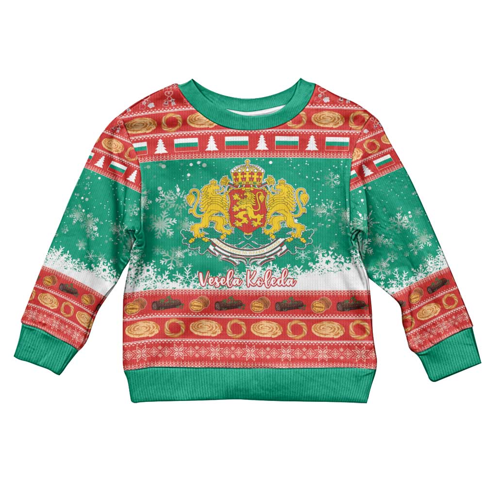 Bulgaria Christmas Kid Ugly Christmas Sweater Coat Of Arms Vesela Koleda - Wonder Print Shop