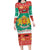 Bulgaria Christmas Long Sleeve Bodycon Dress Coat Of Arms Vesela Koleda - Wonder Print Shop