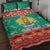 Bulgaria Christmas Quilt Bed Set Coat Of Arms Vesela Koleda - Wonder Print Shop