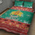 Bulgaria Christmas Quilt Bed Set Coat Of Arms Vesela Koleda - Wonder Print Shop