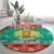 Bulgaria Christmas Round Carpet Coat Of Arms Vesela Koleda