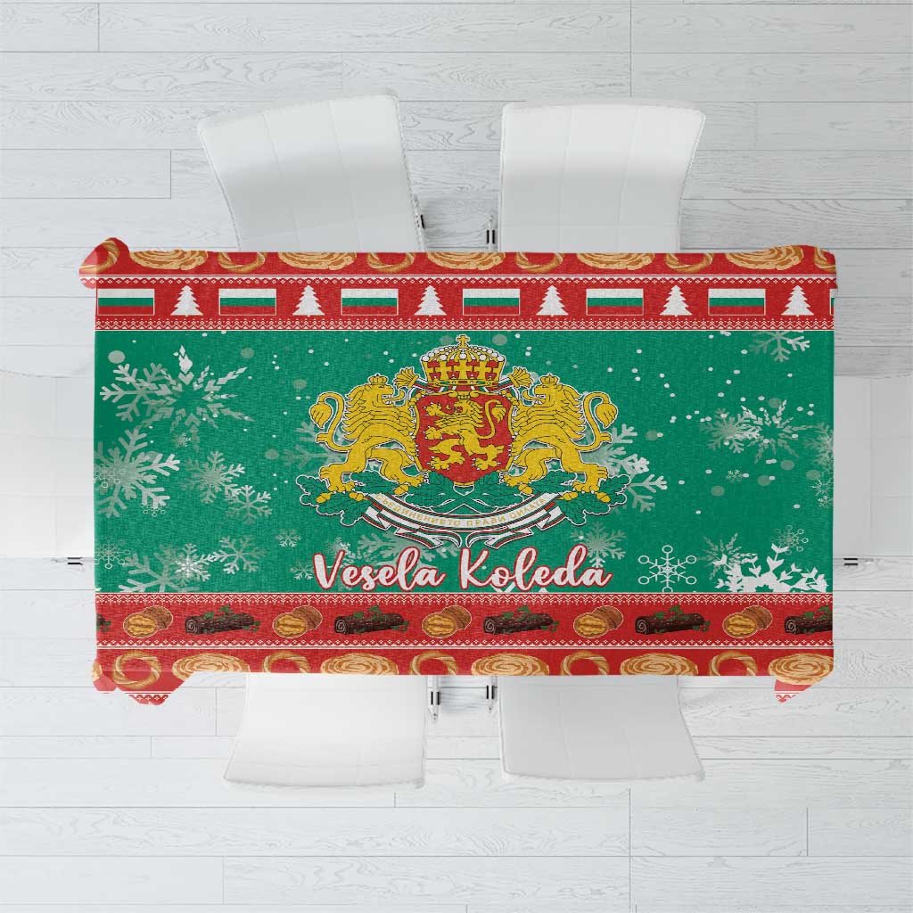 Bulgaria Christmas Tablecloth Coat Of Arms Vesela Koleda - Wonder Print Shop