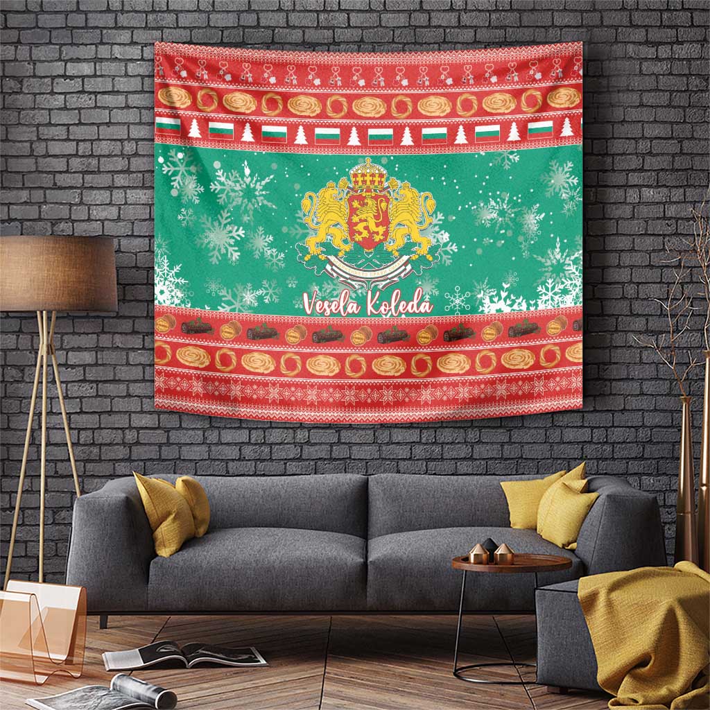 Bulgaria Christmas Tapestry Coat Of Arms Vesela Koleda