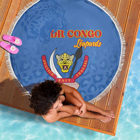 DR Congo Football Beach Blanket Go Champions Leopards - Blue - Wonder Print Shop