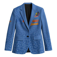 Custom DR Congo Football Blazer Go Champions Leopards - Blue - Wonder Print Shop