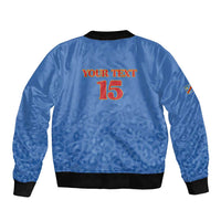 Custom DR Congo Football Bomber Jacket Go Champions Leopards - Blue - Wonder Print Shop