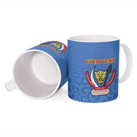 Custom DR Congo Football Ceramic Mug Go Champions Leopards - Blue - Wonder Print Shop