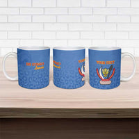 Custom DR Congo Football Ceramic Mug Go Champions Leopards - Blue - Wonder Print Shop