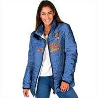 Custom DR Congo Football Padded Jacket Go Champions Leopards - Blue - Wonder Print Shop