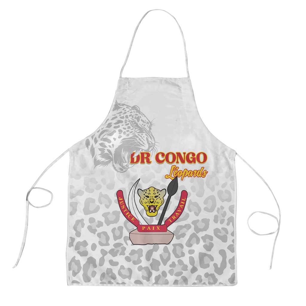 DR Congo Football Apron Go Champions Leopards - White - Wonder Print Shop