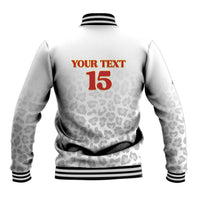 Custom DR Congo Football Baseball Jacket Go Champions Leopards - White - Wonder Print Shop