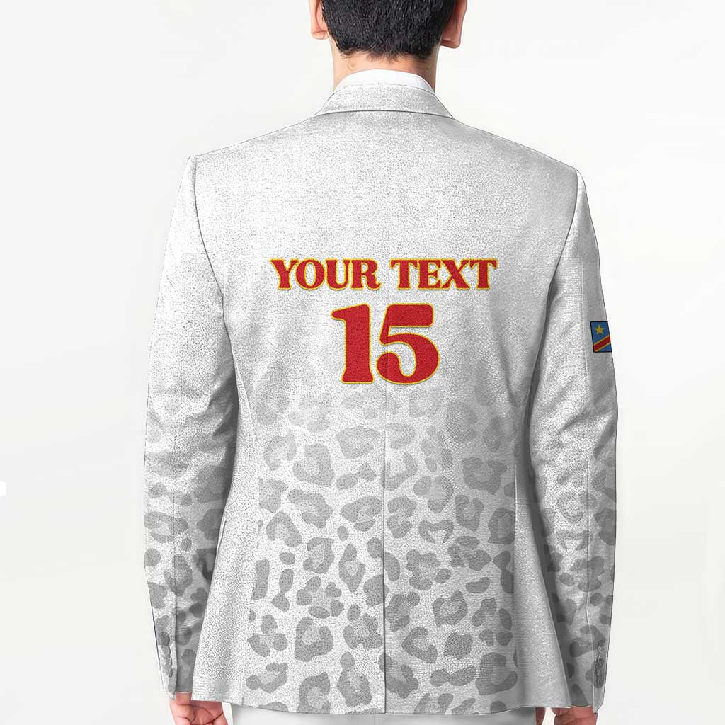 Custom DR Congo Football Blazer Go Champions Leopards - White - Wonder Print Shop