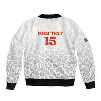 Custom DR Congo Football Bomber Jacket Go Champions Leopards - White - Wonder Print Shop