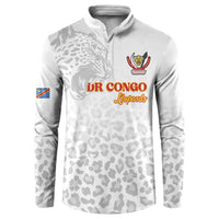 Custom DR Congo Football Button Sweatshirt Go Champions Leopards - White - Wonder Print Shop