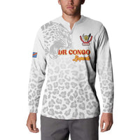 Custom DR Congo Football Button Sweatshirt Go Champions Leopards - White - Wonder Print Shop