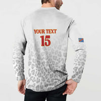 Custom DR Congo Football Button Sweatshirt Go Champions Leopards - White - Wonder Print Shop