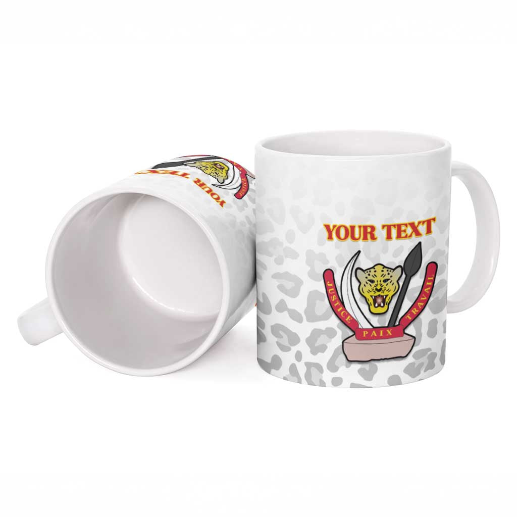 Custom DR Congo Football Ceramic Mug Go Champions Leopards - White - Wonder Print Shop