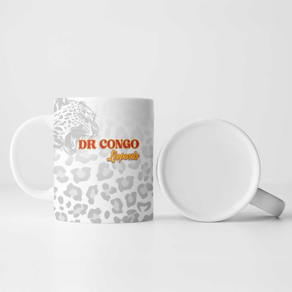 Custom DR Congo Football Ceramic Mug Go Champions Leopards - White - Wonder Print Shop