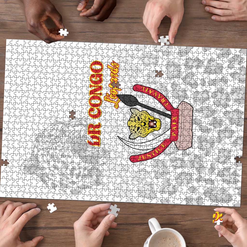 DR Congo Football Puzzle Go Champions Leopards - White - Wonder Print Shop