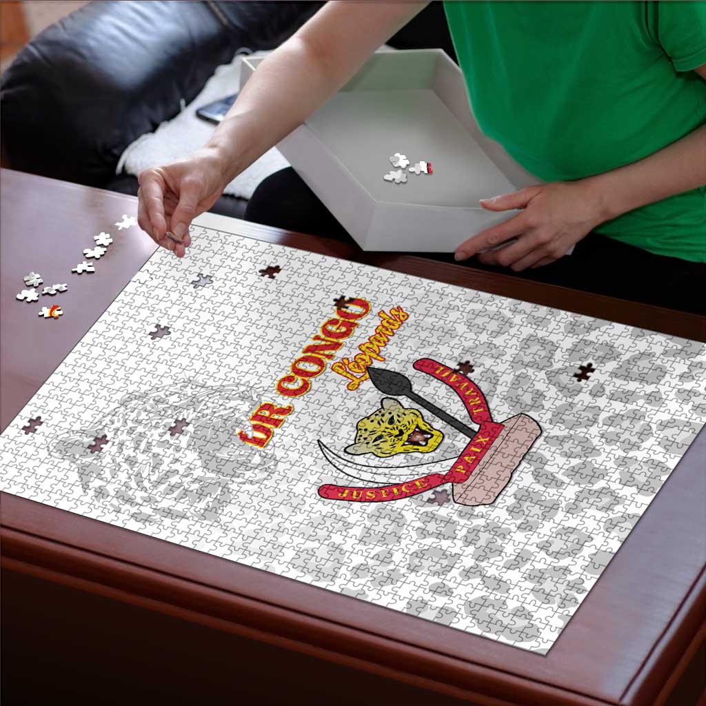 DR Congo Football Puzzle Go Champions Leopards - White - Wonder Print Shop