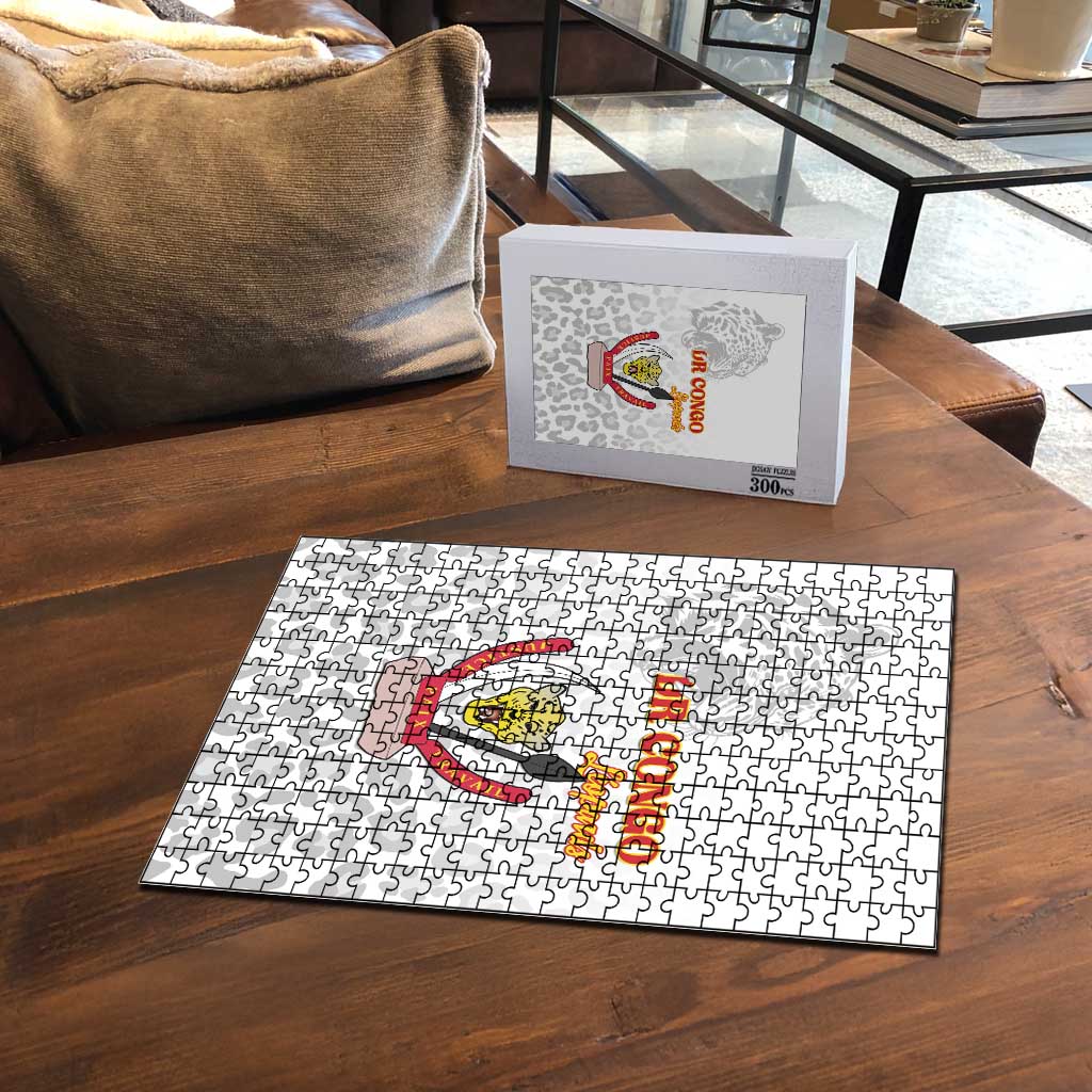 DR Congo Football Puzzle Go Champions Leopards - White - Wonder Print Shop