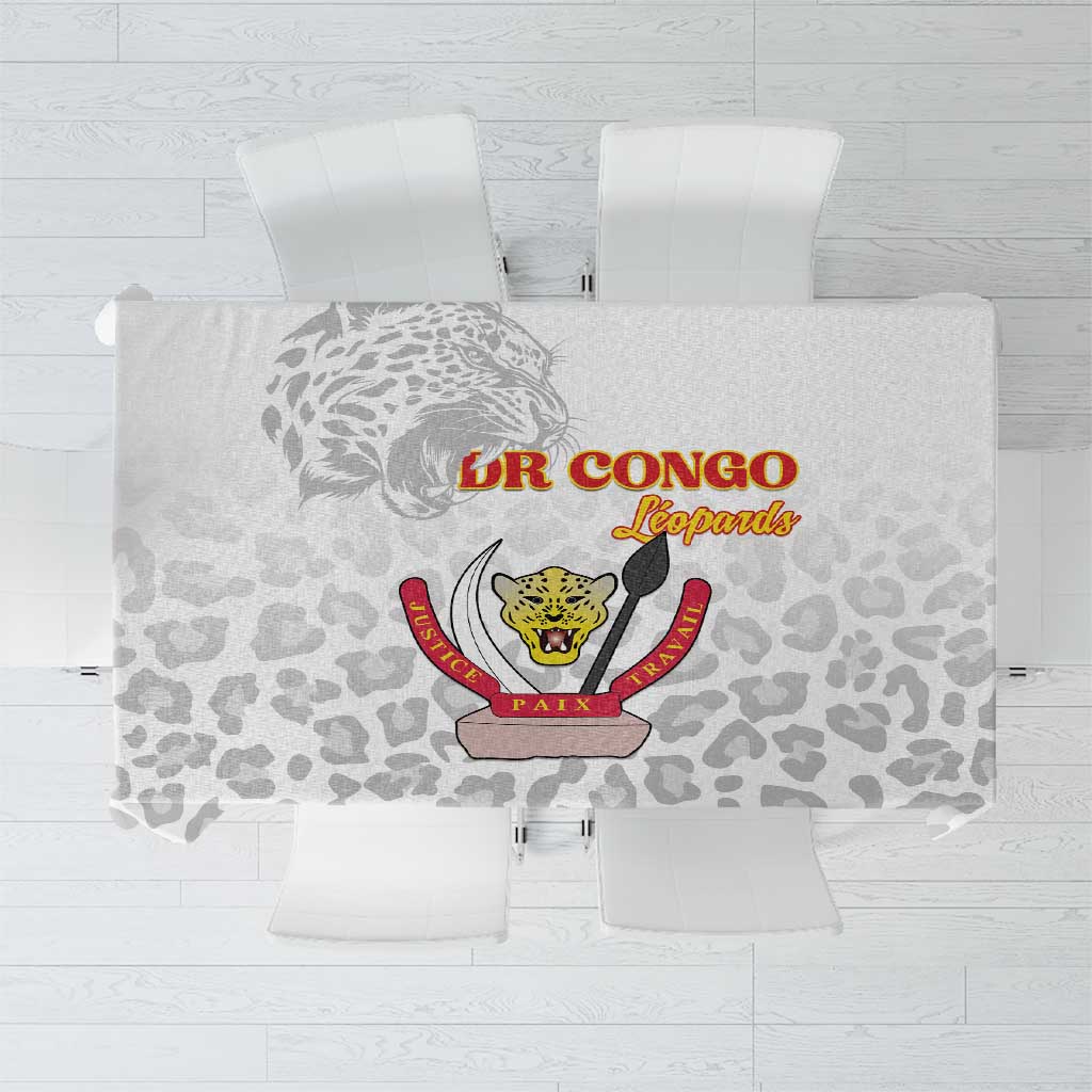 DR Congo Football Tablecloth Go Champions Leopards - White - Wonder Print Shop