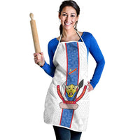 DR Congo Football Apron Leopards Mix Kuba Raffia Pattern - Wonder Print Shop