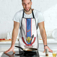 DR Congo Football Apron Leopards Mix Kuba Raffia Pattern - Wonder Print Shop