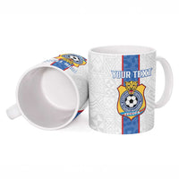 Custom DR Congo Football Ceramic Mug Leopards Mix Kuba Raffia Pattern - Wonder Print Shop