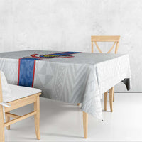 DR Congo Football Tablecloth Leopards Mix Kuba Raffia Pattern - Wonder Print Shop