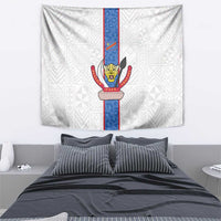 DR Congo Football Tapestry Leopards Mix Kuba Raffia Pattern - Wonder Print Shop