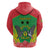 Personalised Sao Tome and Principe Hoodie Coat Of Arms With Porcelana Rose - Wonder Print Shop