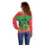 Personalised Sao Tome and Principe Off Shoulder Sweater Coat Of Arms With Porcelana Rose