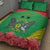 Personalised Sao Tome and Principe Quilt Bed Set Coat Of Arms With Porcelana Rose - Wonder Print Shop