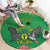 Personalised Sao Tome and Principe Round Carpet Coat Of Arms With Porcelana Rose - Wonder Print Shop