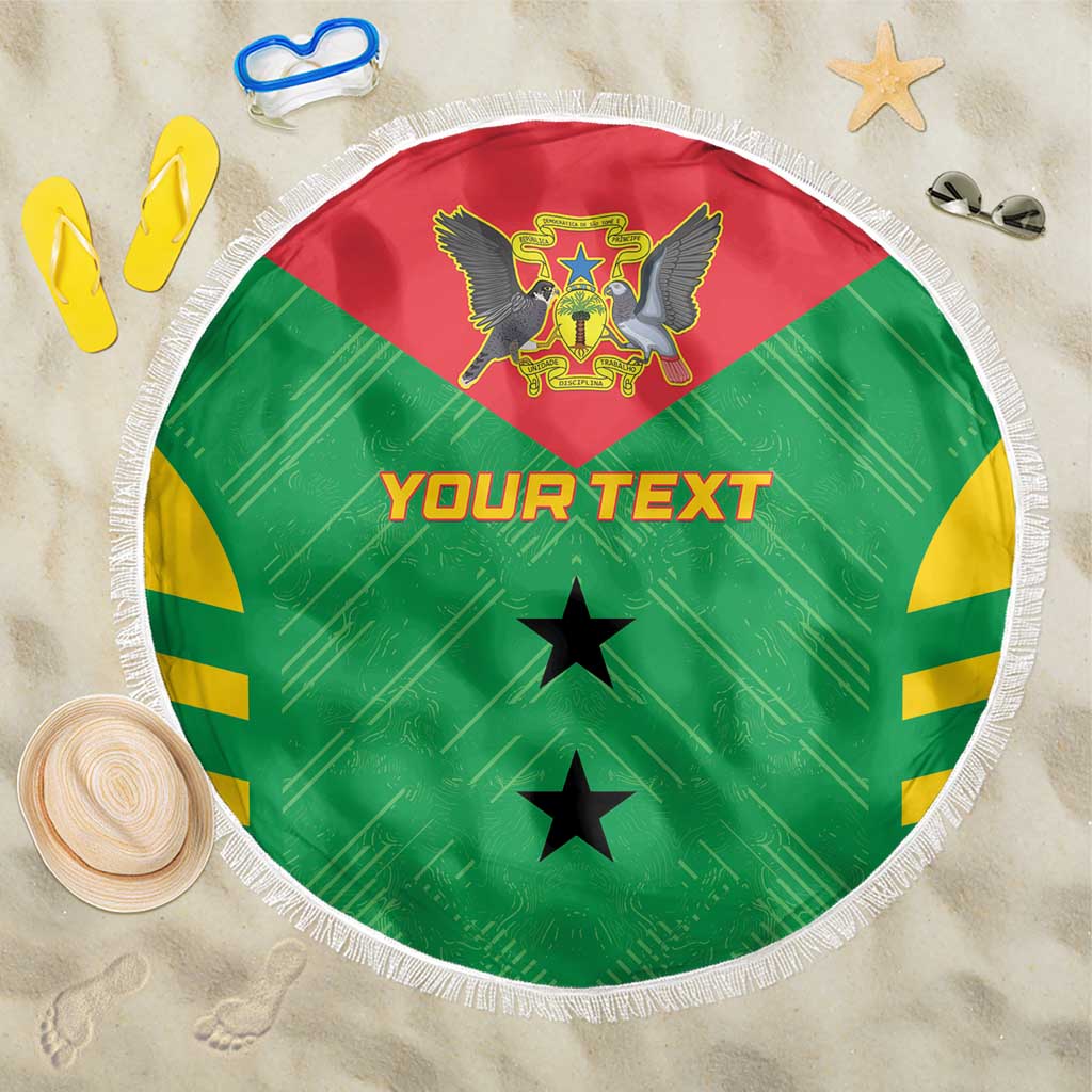 Custom Sao Tome and Principe Football Beach Blanket Go Champions - Green Ver - Wonder Print Shop